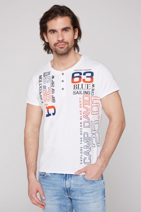 Henley-Shirt mit Gradient Print