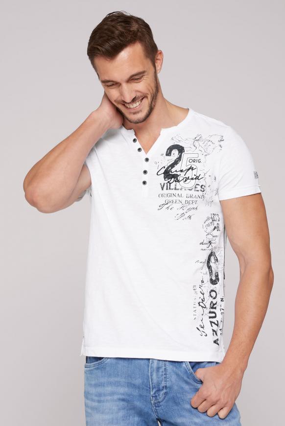 Henley-Shirt mit Label Artworks