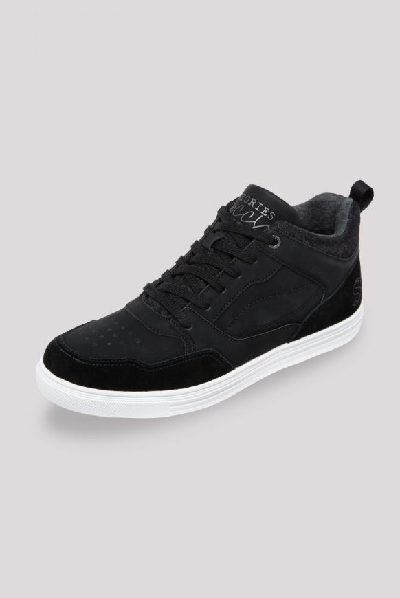High Top Sneaker mit Logo und Glitzer-Details black