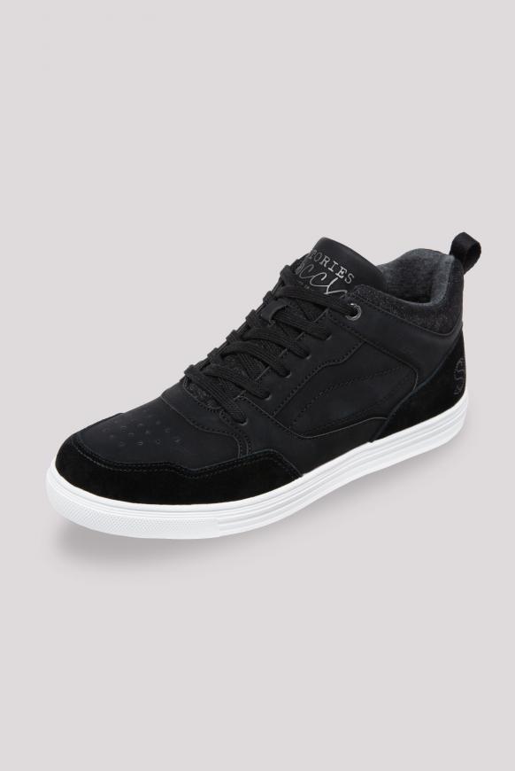 High Top Sneaker mit Logo und Glitzer-Details