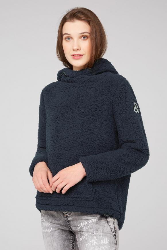 Hoodie im Teddy-Sherpa-Look