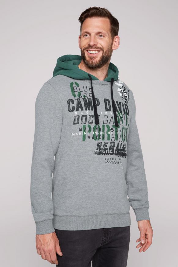 Hoodie mit Artwork und Kontrastkapuze