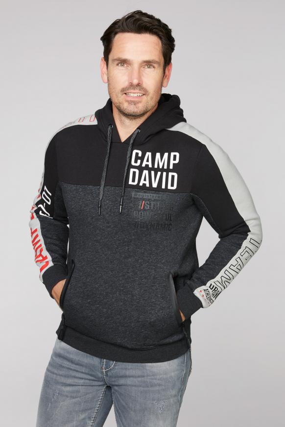 Hoodie mit Colour Blocking und Logo Prints