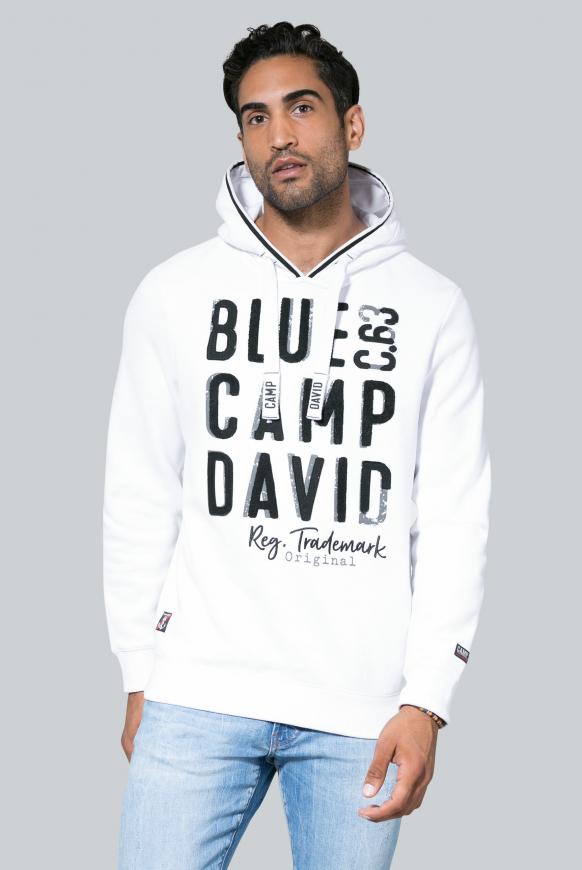 Hoodie mit großen Label-Applikationen
