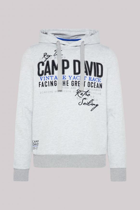 Hoodie mit Logo Artwork white melange