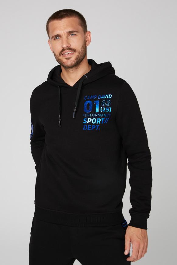 Hoodie mit Metallic Rubber Artworks