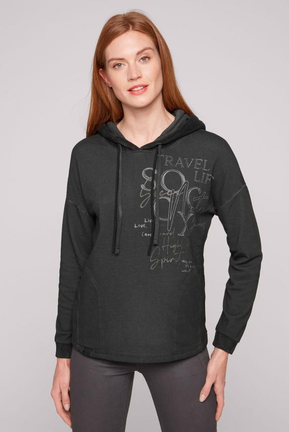 Hoodie mit Nicki-Details und Logo Print