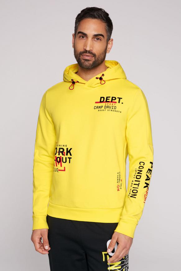 Hoodie mit Rubber Prints active yellow