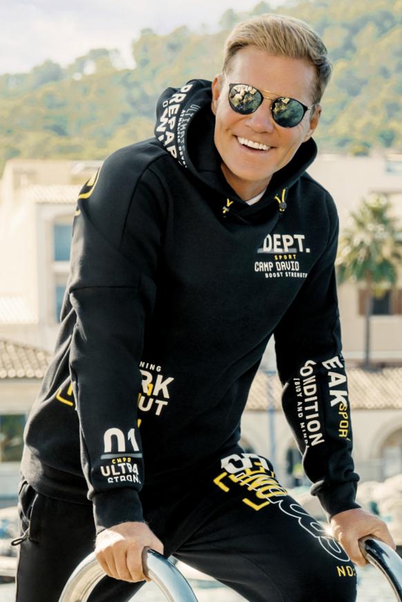 Hoodie mit Rubber Prints black
