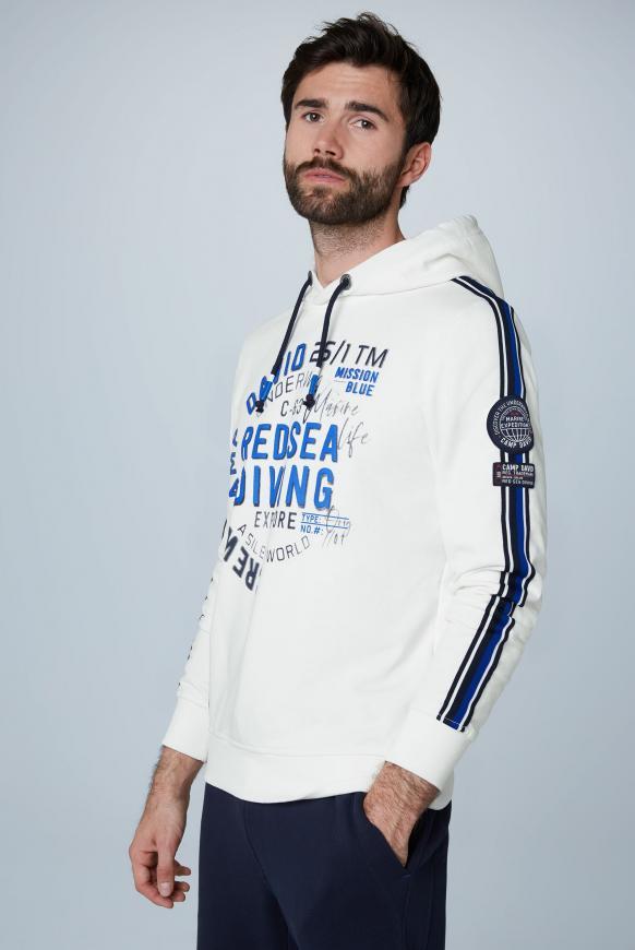 Hoodie mit Rubber Prints und Streifen-Tapes