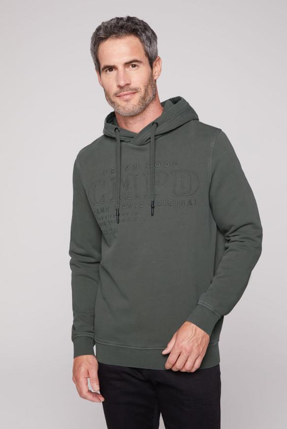 Hoodie mit tonigen Logo-Stickereien