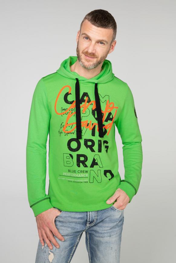 Hoodie mit Used- und Puff Print