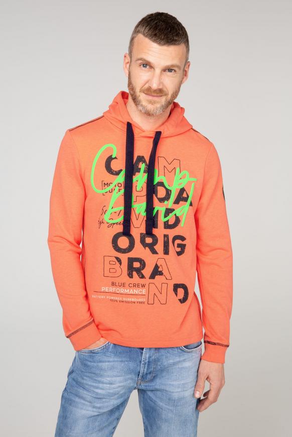 Hoodie mit Used- und Puff Print