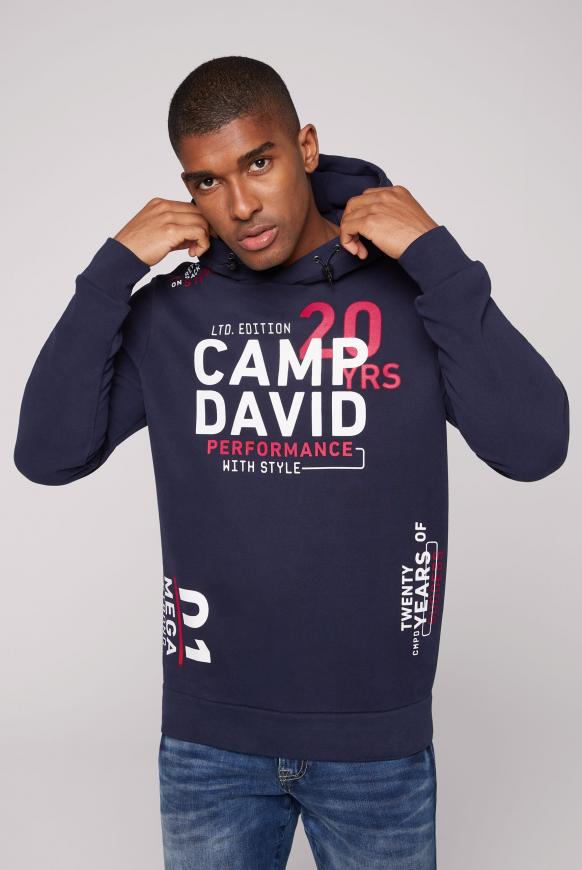 Hoodie mit vielen Logo Prints blue navy