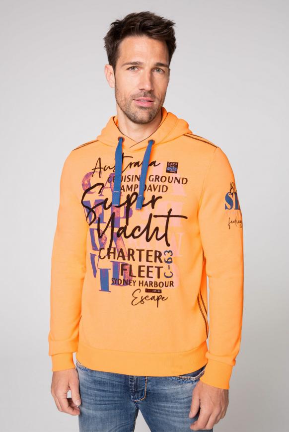 Hoodie mit Watercolour Print und Stickereien