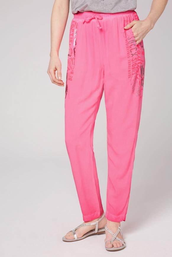 Hose mit Elastikbund und Folien-Prints