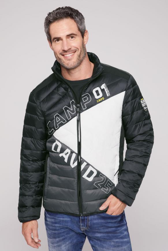 Jacke im Materialmix mit Colour-Design black