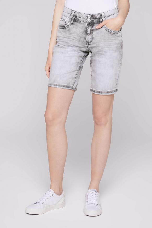 Jeans Bermuda HA:NAH mit Knopf-Detail grey used