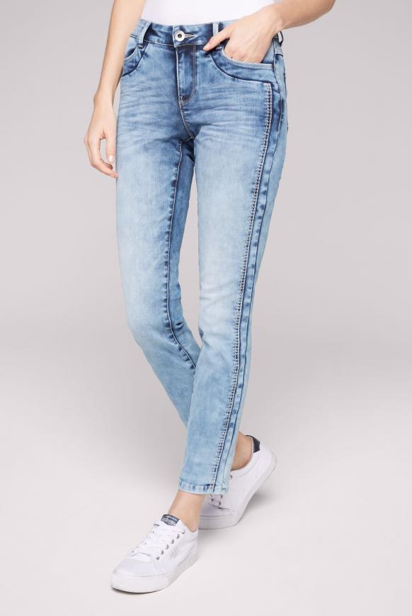 Jeans CH:AR mit geradem Bein mid blue used