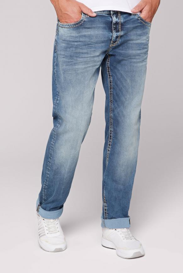 Jeans CO:NO mit dicken Steppnähten