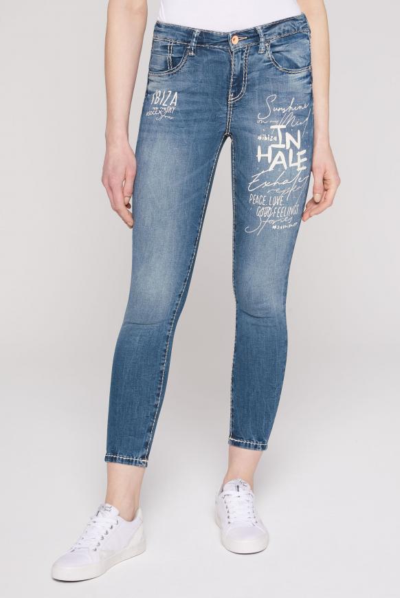Jeans MI:LA blue aged printed