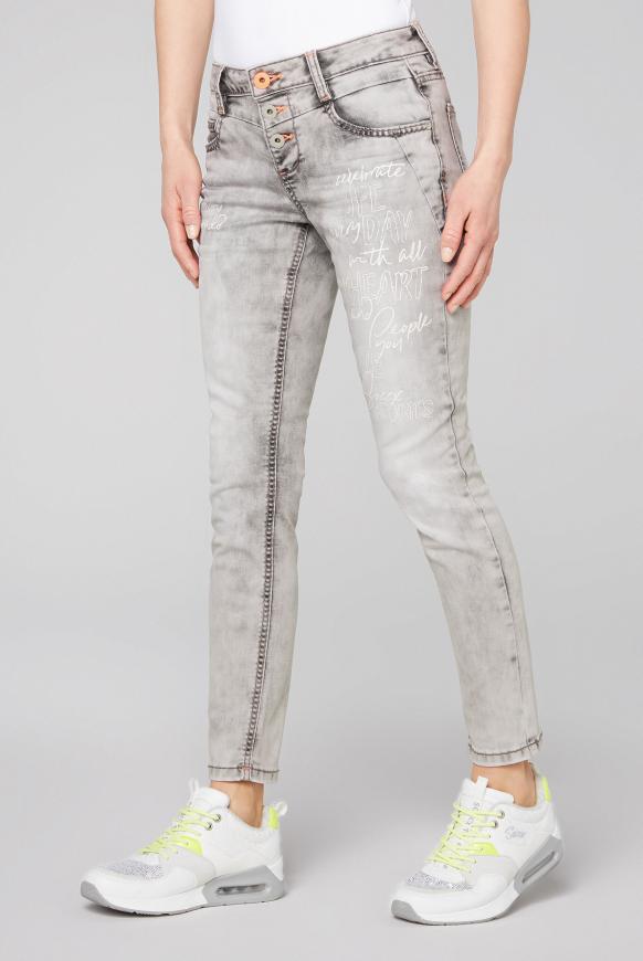Jeans MI:RA Acid Washed mit Prints