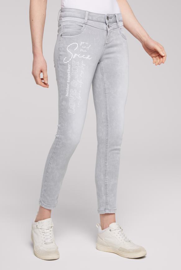 Jeans MI:RA mit Label Prints light grey jogg