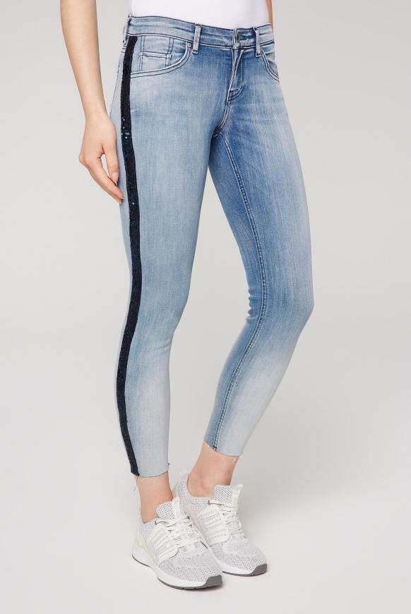 Jeans MI:RA mit Pailletten-Tape