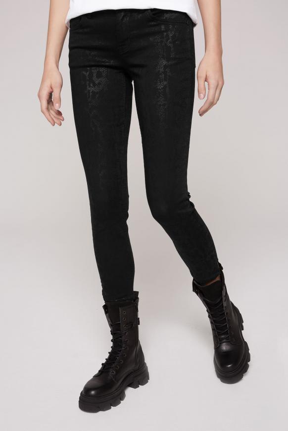 Jeans MI:RA mit tonigem Snake Print