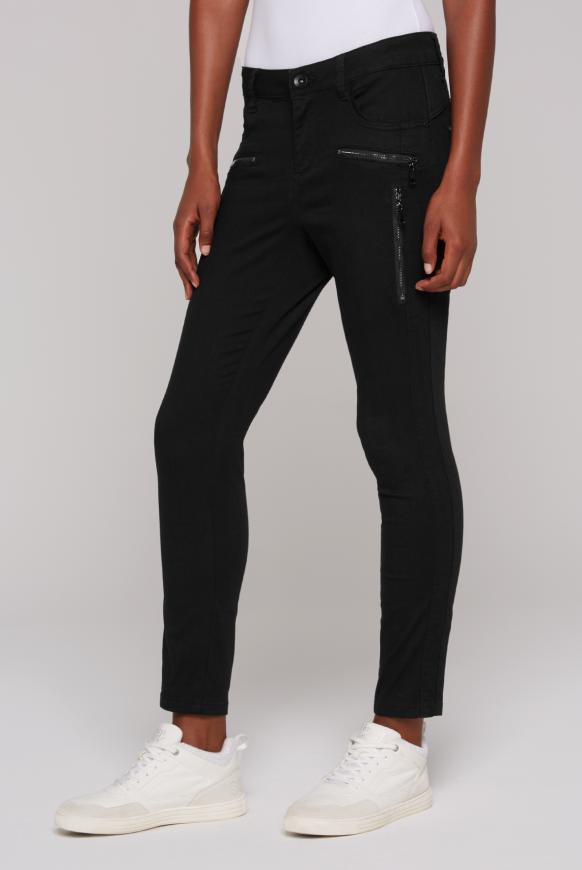 Jeans MI:RA mit Zipper-Details black used