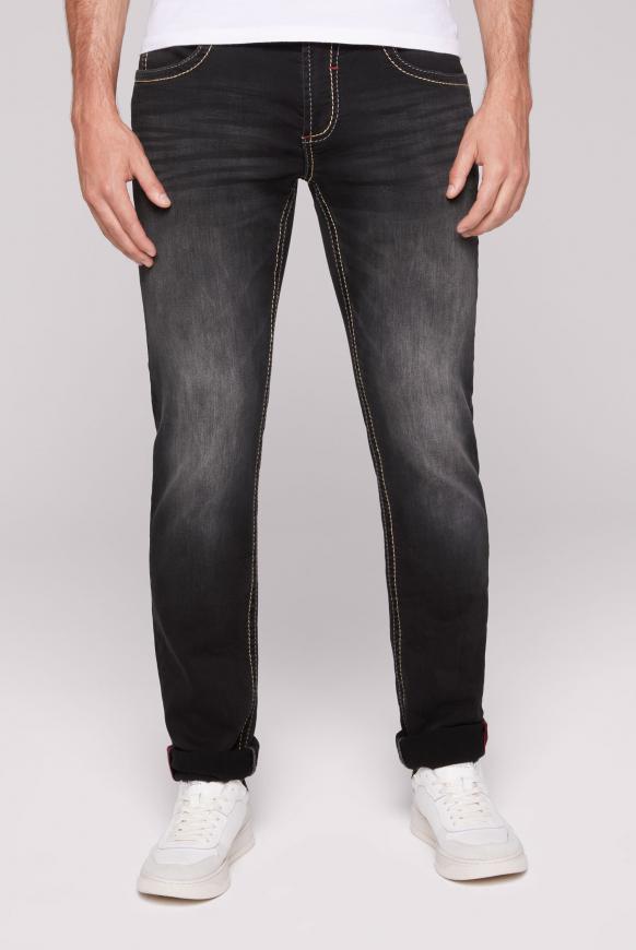 Jeans NI:CO aus Sweatmaterial im Denim Look black used jogg