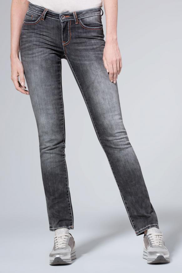 Jeans RO:MY mit Used-Optik und breiten Nähten