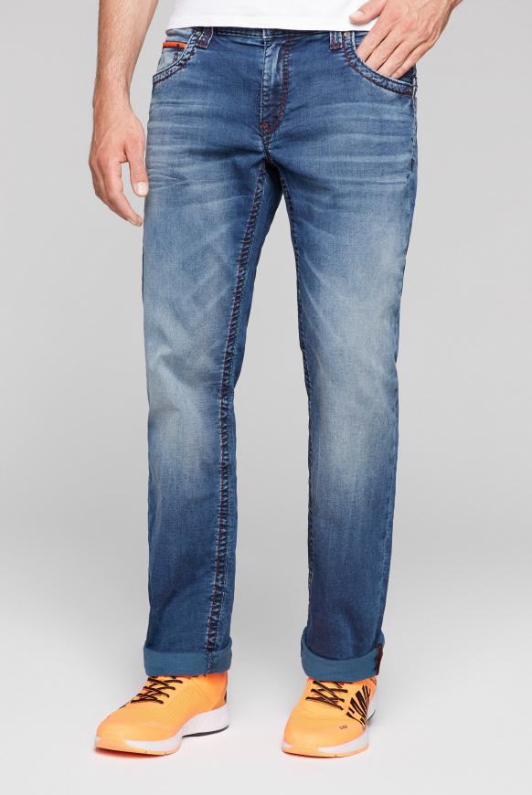 Jogg-Denim CO:NO mit Used-Waschung