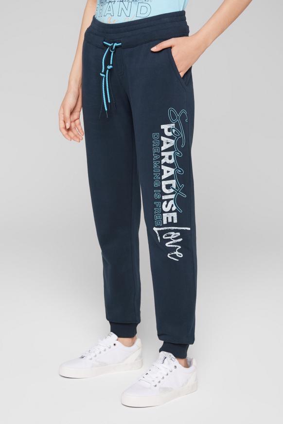 Jogginghose mit Doppelkordel und Print