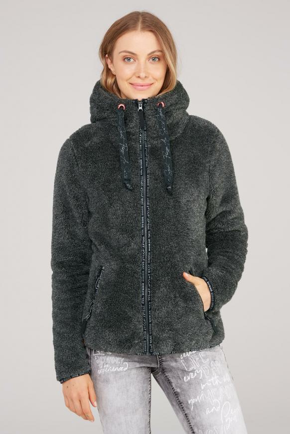 Kapuzenjacke im Sherpa-Look