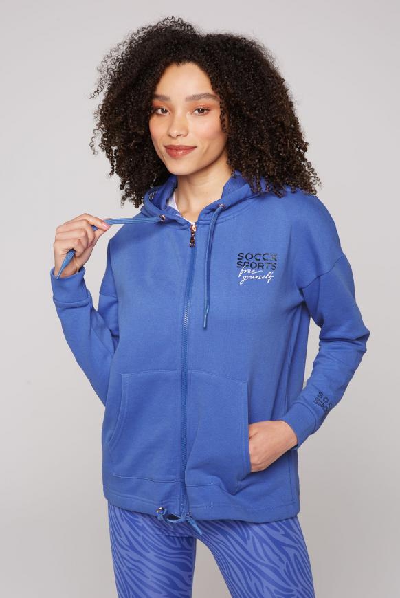 Kapuzenjacke mit Rücken-Print sporty blue