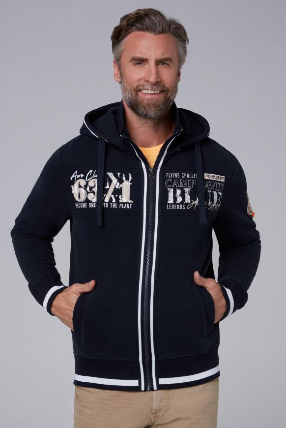 Kapuzenjacke mit Streifen-Details