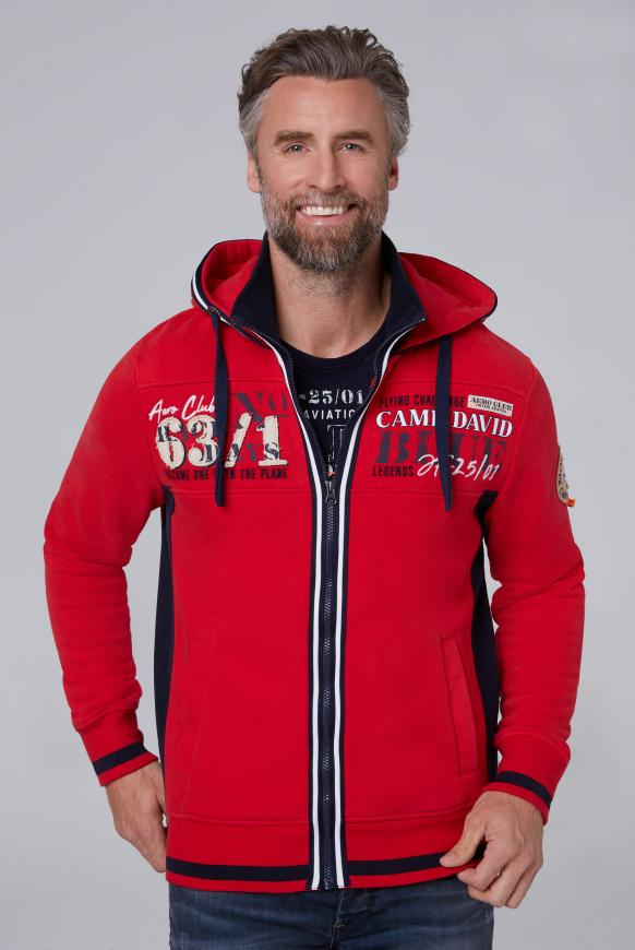 Kapuzenjacke mit Streifen-Details