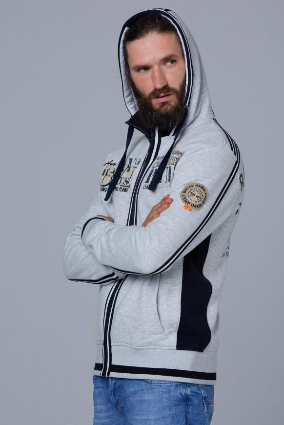 Kapuzenjacke mit Streifen-Details