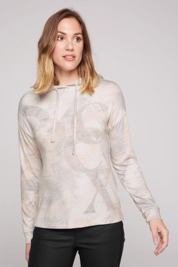 Kapuzenpullover mit All Over Print cool sand