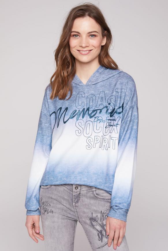Kapuzenpullover mit Dip Dye Print