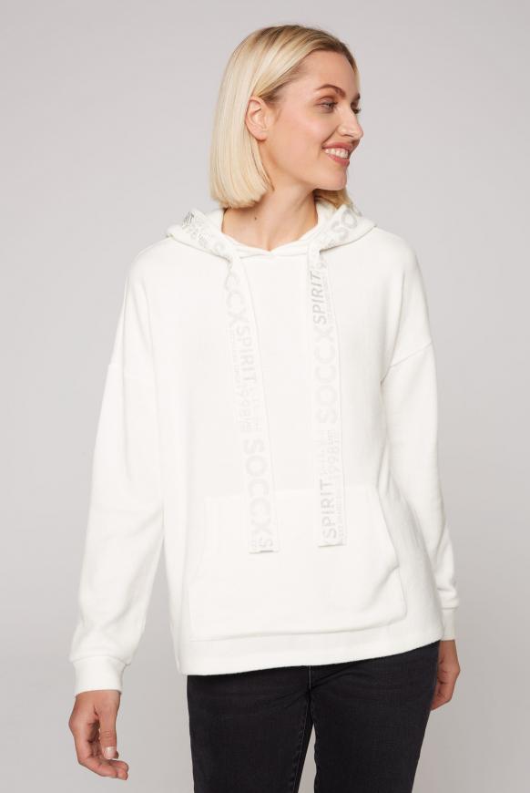 Kapuzenpullover mit Logo-Tape