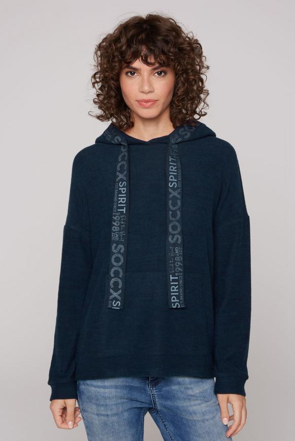 Kapuzenpullover mit Logo-Tape