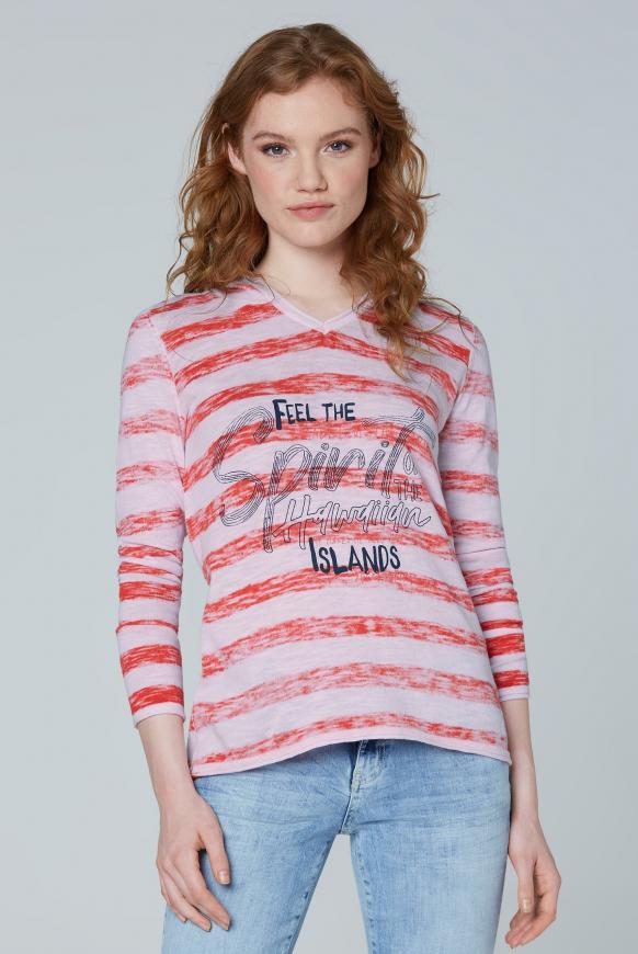 Kapuzenpullover mit Streifenprint