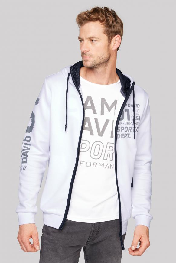 Kapuzensweatjacke mit Metallic Artworks