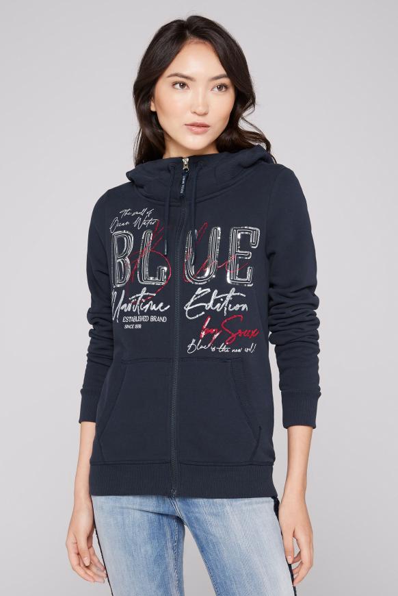 Kapuzensweatjacke mit Pailletten-Artwork