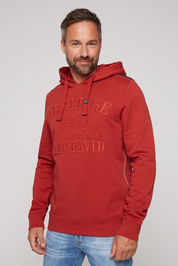 Kapuzensweatshirt mit 3D-Stickereien