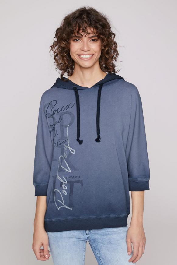 Kapuzensweatshirt mit kürzeren Ärmeln