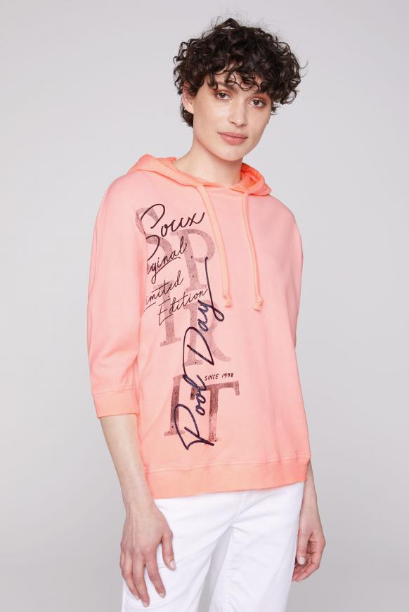Kapuzensweatshirt mit kürzeren Ärmeln