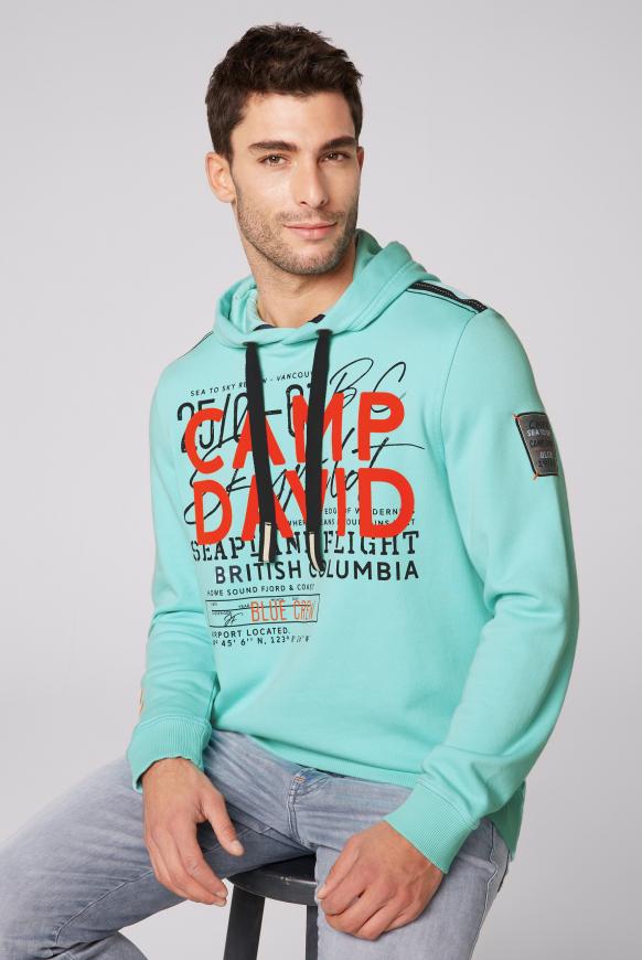 Kapuzensweatshirt mit Logo-Artworks